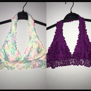 (SET OF 2) Victoria’s Secret PINK Halter Bralette